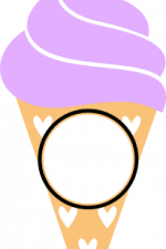ice cream cone monogram, summer, kids free svg file