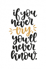 if you never try you'll never know, motivational free svg file