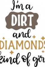 i'm a dirt and diamonds kind of girl, baseball free svg file