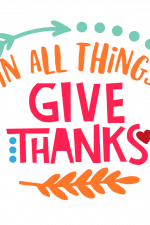 In All Things Give Thanks, Thanksgiving Free Svg File