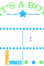 It's A Boy, Birth Annoucement Free Svg File