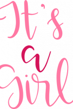 it's a girl, baby annoucement free svg file