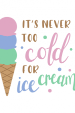 it's never too cold for ice cream, winter free svg file