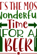 it's the most wonderful time for a beer, christmas free svg file