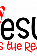 Jesus Is The Reason, Candy Cane, Christmas Free Svg File