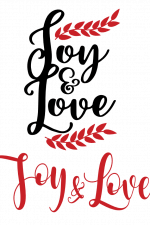 joy and love, christmas free svg file