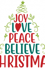 Joy Love Peace Believe Christmas, Holiday Free Svg File