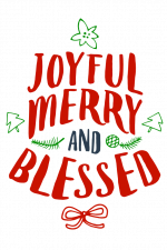 Joyful merry And Blessed, Christmas Free Svg File