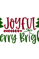 Joyful Merry Bright, Christmas Free Svg File