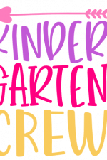 Kindergarten Crew, Funny Elementary School Free Svg File