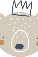 koala with crown, baby boho design free svg file