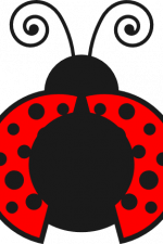 lady bug monogram, insect free svg file