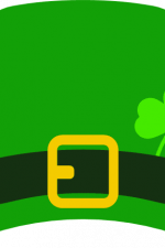 leprechaun hat with clover leaf, st patrick's day free svg file