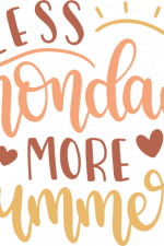 less monday more summer, hearts, vacation free svg file