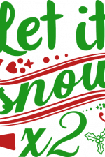 let it snow x2 sign, christmas, holiday free svg file