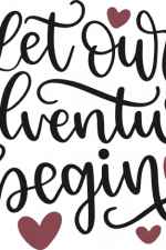 let our adventure begin, hearts, valentine's day, wedding free svg file