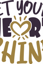 let your heart shine, baby onesie free svg file