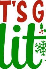 let's get lit, christmas decoration free svg file