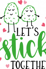 let's stick together, valentine's day free svg file