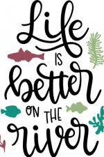 life is better on the river, fishes, summer free svg file