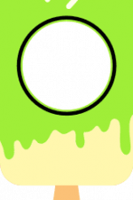 lime dripping ice cream monogram frame free svg file