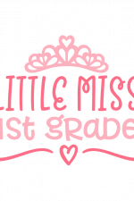 Little Miss 1st Grade, Elementary School Free Svg File