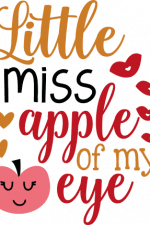 little miss apple of my eye, baby girl free svg file