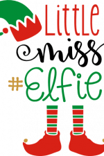 little miss elfie, christmas free svg file