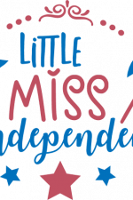 little miss independent, patriotic girl, 4th of july free svg file