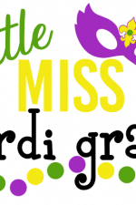 Little Miss Mardi Gras, Carnival Free Svg File