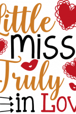 little miss truly in love, valentine's day free svg file