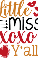 little miss xoxo y'all, valentine's day free svg file