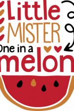 little mister one in a melon, baby boy 1st birthday free svg file