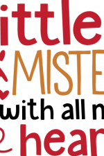 little mister with all my heart, valentine's day free svg file