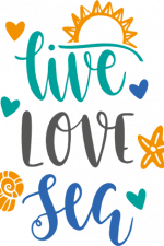live love sea, beach free svg file