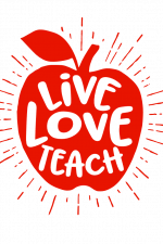 Live Love Teach Apple, Teaching Free Svg File