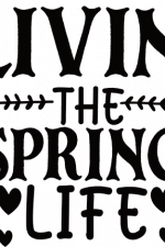 livin the spring life, hearts, spring season free svg file