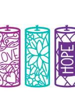 Love Hope Candles, Religious Free Svg File