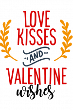 Love Kisses And Valentine's Day Wishes, Couple Free Svg File