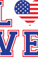 love sign, american flag heart shape, patriotic, 4th of july free svg file