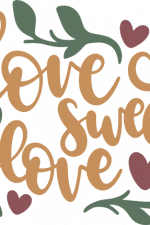 love sweet love, sign, hearts, valentine's day free svg file