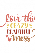 love this crazy beautiful mess, funny craft room free svg file