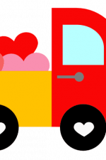 Love Truck, Hearts Free Svg File