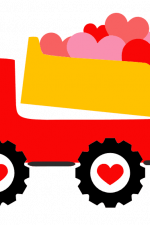 Love Truck With Hearts, Valentines Day Free Svg File