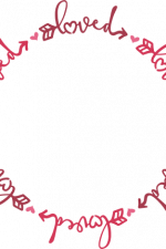 loved arrow circle monogram frame, valentine's day free svg file