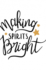 making spirits bright, christmas free svg file