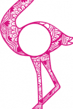 mandala flamingo monogram frame, summer free svg file
