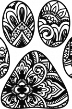 mandala paw, animal, decoration free svg file