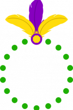 mardi gras feathers and dotted circle frame free svg file
