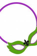 Mardi Gras Mask Monogram, Carnival Free Svg File